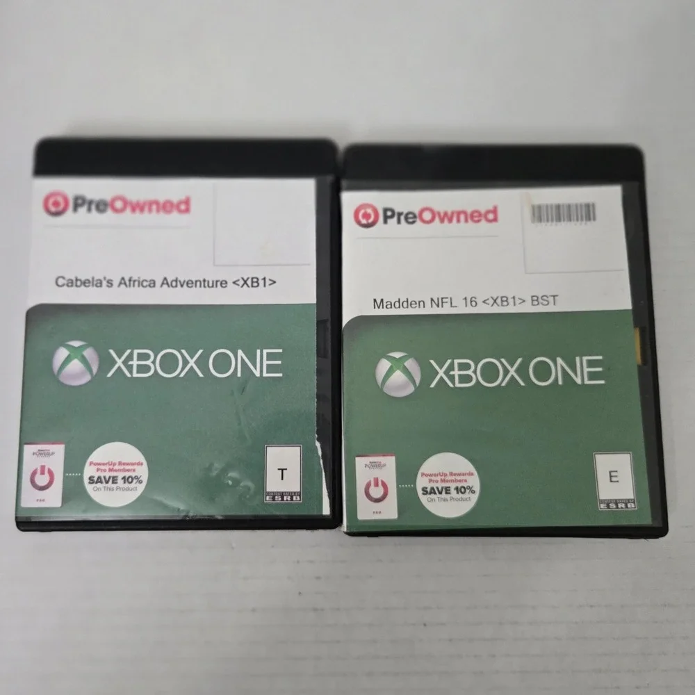 Cabelas African Adventures and Madden NFL 16 Xbox One Game Lot 2 Discs Tested